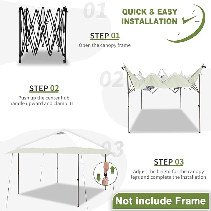 13x13 Canopy Replacement Top Cover,Single Tier Waterproof Instant Canopy Vented Top,Silver Coated Oxford Pop Up Canopy Replacement Cover for Outdoor Garden Camping(Top Only,396 * 396cm