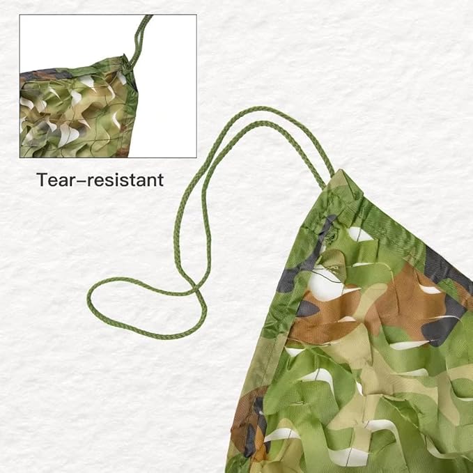 LOOGU Custom Woodland Camo Netting Camping Military Hunting Camouflage Net 6.5 x 10ft, 6.5 x 26ft, 10 x 10ft, 10 x 13ft, 10 x 16.5ft, 13 x 16.5ft, 16.5 x 20ft, 20 x 20ft