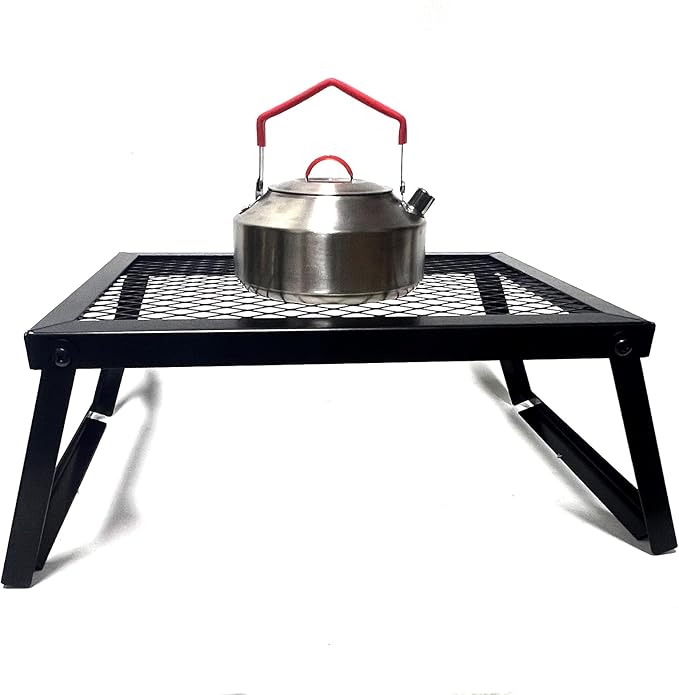 1L Camping Kettle, Stainless Steel Portable Campfire Kettle for Open Fire, Outdoor Camp Tea Coffee Pot for Stove Top, Backpacking, Hiking, Picnic and Traveling