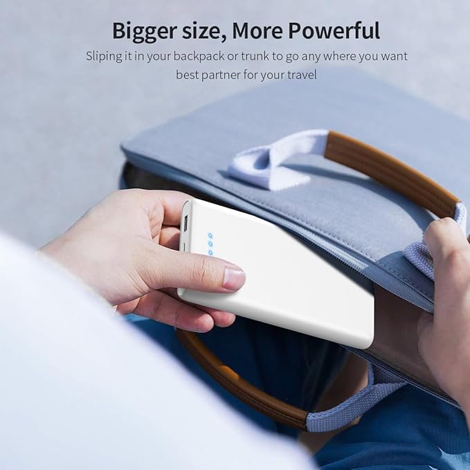 Portable Charger Power Bank 26800mah,Ultra-High Capacity Safer External Cell Phone Battery Pack,2 USB Output High Speed Charging Power bank Compatible with iPhone 16/15/14/13/12 Samsung Android-White