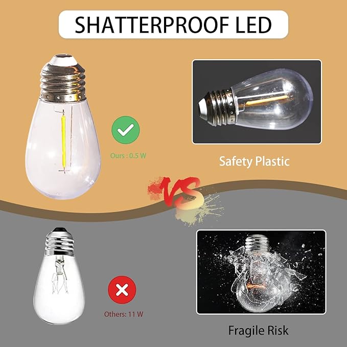 Solar String Lights with Remote Control, 50FT Dimmable Outdoor String Lights Waterproof, Patio Lights Solar Powered for Garden Backyard Camping Party