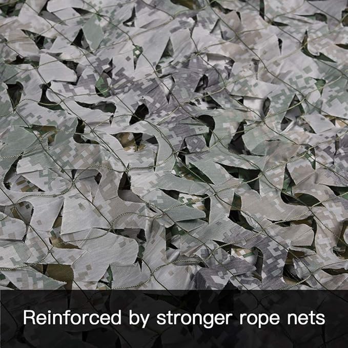 LOOGU Custom Woodland Camo Netting Camping Military Hunting Camouflage Net 6.5 x 10ft, 6.5 x 26ft, 10 x 10ft, 10 x 13ft, 10 x 16.5ft, 13 x 16.5ft, 16.5 x 20ft, 20 x 20ft