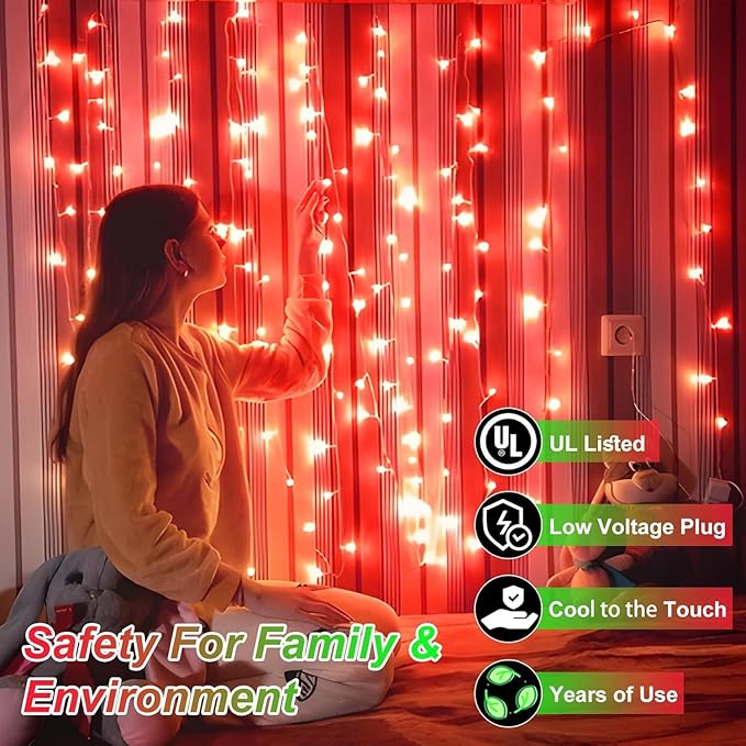 1500 LED 470FT Christmas String Lights Outdoor, 12 Pro Modes and Timer Memory & Brightness, Plug in Waterproof Clear Wire Twinkle Light for for Xmas Yard Tree Wedding Party Decor (Red)
