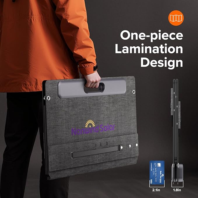 100W Portable Solar Panel for for Camping,RV,Power Station-USB 18W Fast Charging,23.5% Efficiency,Lightweight Foldable,XT60 & DC5521 Output,IP67 Waterproof,IEC Certified