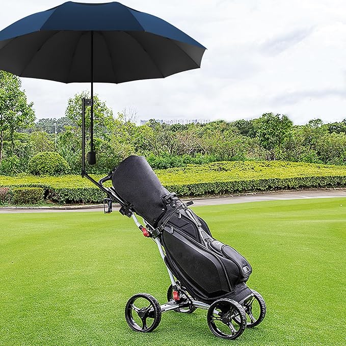 UPF 50+ Beach Umbrella with Adjustable Universal Clamp