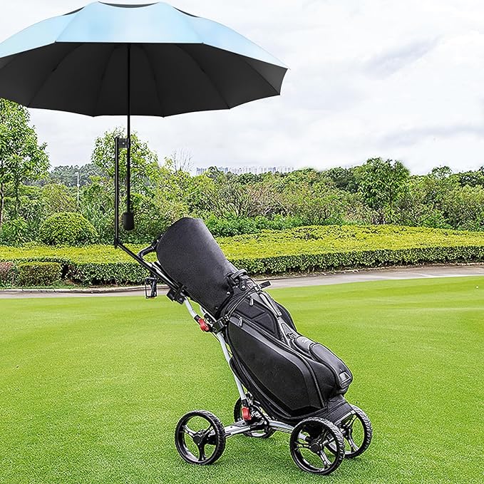 UPF 50+ Beach Umbrella with Adjustable Universal Clamp