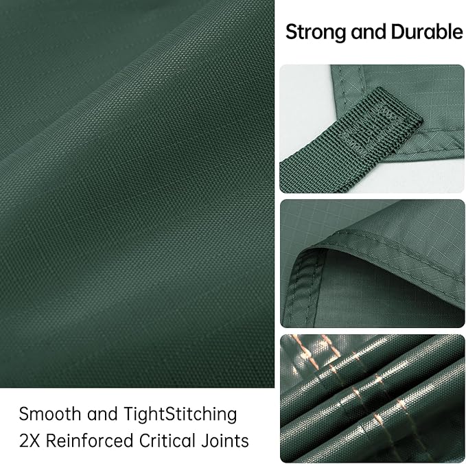 FREE SOLDIER Camping Tarp Waterproof Portable Multifunctional Outdoor Traveling Awning Backpacking Shelter Rain Tarp (Lake Green 10×10.5ft)