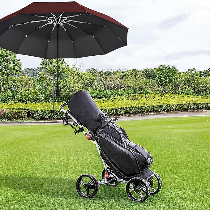 UPF 50+ Beach Umbrella with Adjustable Universal Clamp
