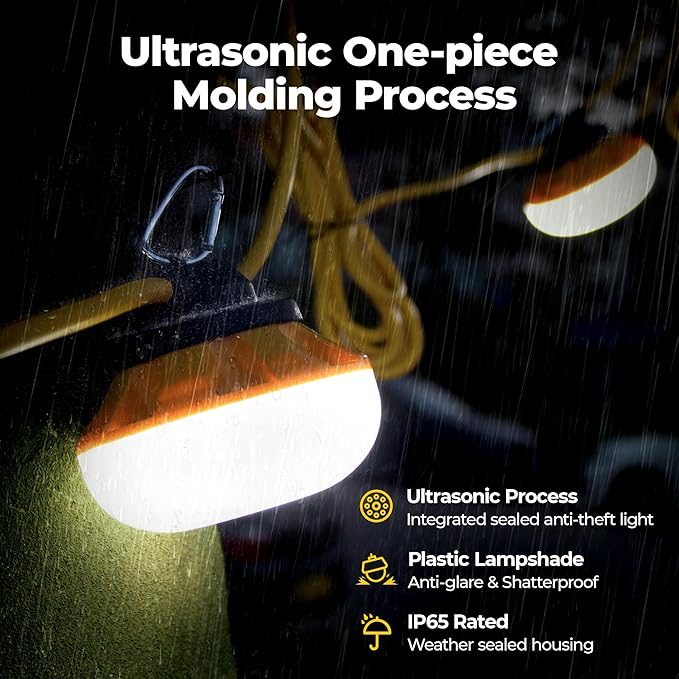 100ft Construction String Lights: 3 Prong 100w 11000lm ETL Certified Bright Industrial Outdoor Temporary Lighting Led Hanging IP65 Waterproof 18AWG Wire Work Light for Attic Jobsite Garage