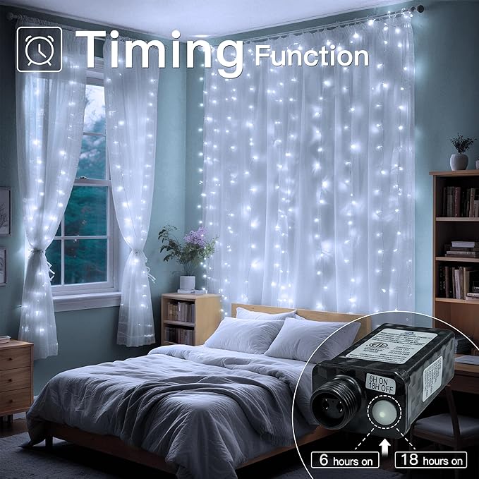 Christmas Decorations Connectable White String Lights Indoor, 150 LED Super Bright String Lights, 8 Modes Christmas Lights Plug in Twinkle Fairy Lights for Classroom Decorations