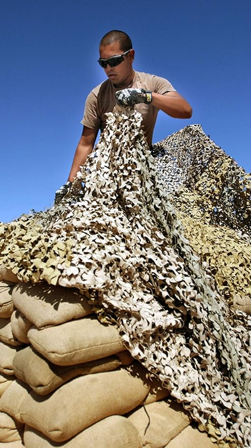 Reinforced Camouflage Netting | 3D Camo Nets, Waterproof & UV Protection, Silent Rip-Stop Fabric