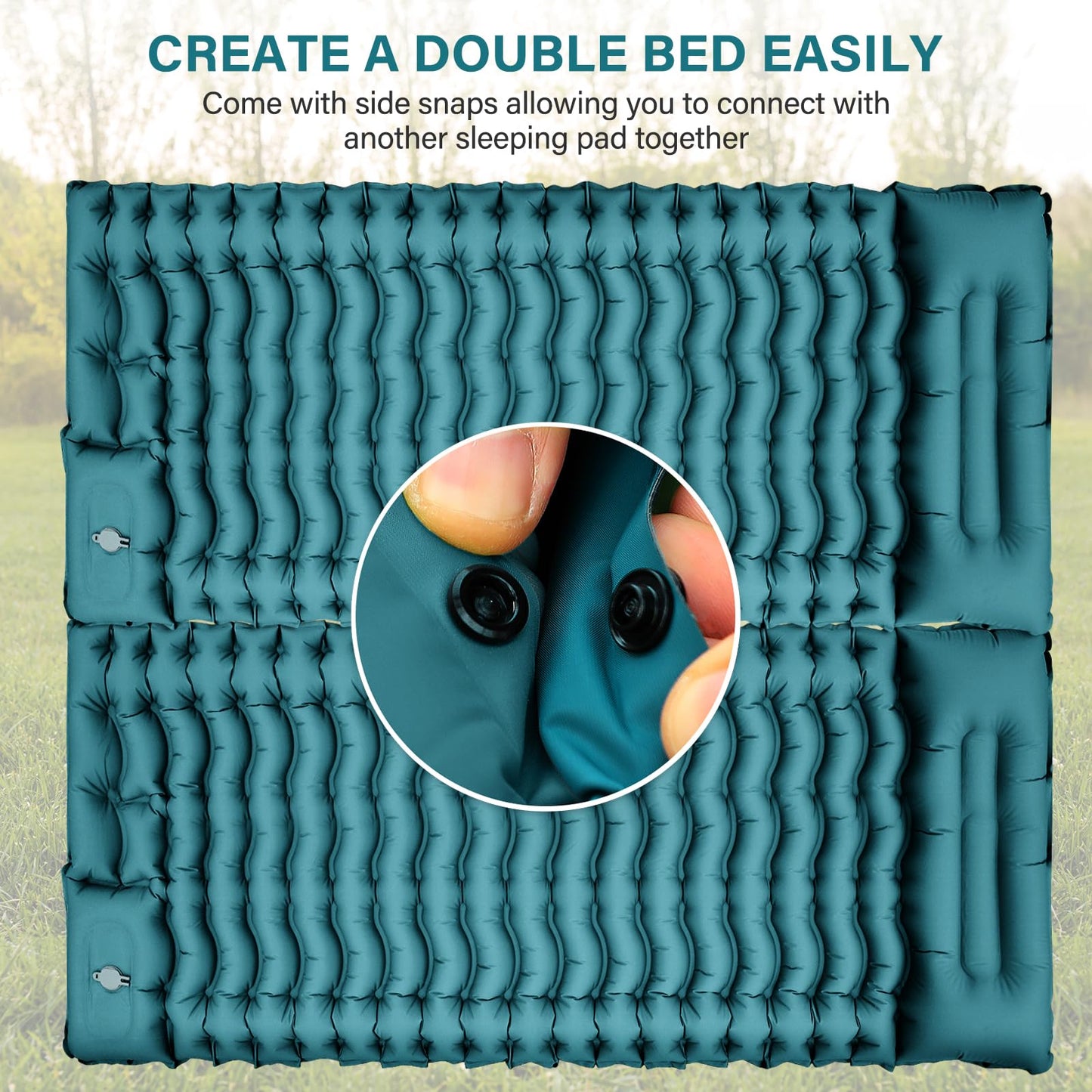 Camping Sleeping Pad, Ultralight Camping Mat with Pillow Built-in Foot Pump Inflatable Sleeping Pads Compact for Camping Backpacking Hiking Traveling - Orange