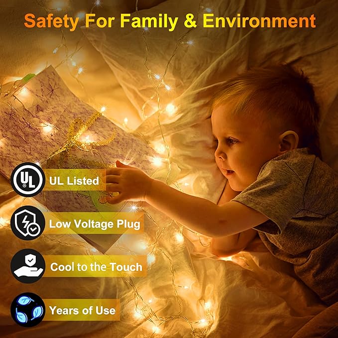 492FT Christmas Lights Outdoor, 1300 LED Extra Long LED String Lights 8 Modes Christmas Tree Lights, with Timer & Momory Function Waterproof Decorations for Xmas Yard Tree Party Home Garden Warm White
