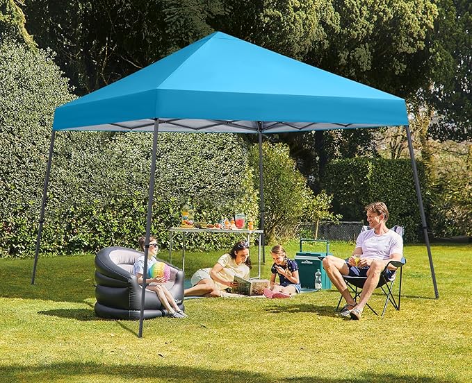 MASTERCANOPY Portable Pop Up Canopy Tent with Large Base (10x10,Sky Blue)