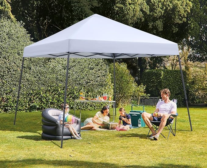 MASTERCANOPY Portable Pop Up Canopy Tent with Large Base(10x10,White)