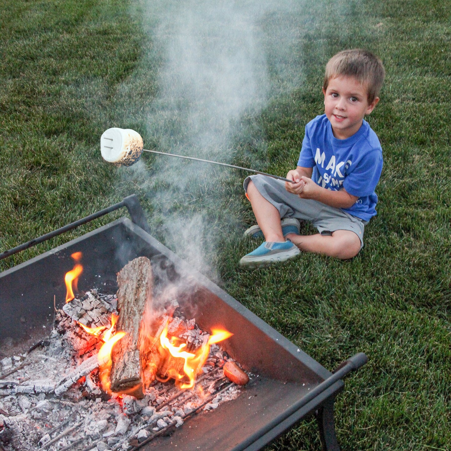 MalloMe Smores Sticks for Fire Pit Long - Marshmallow Roasting Sticks Smores Kit - Smore Skewers Hot Dog Fork Campfire Cooking Equipment, Camping Essentials S'mores Gear Outdoor Accessories 32" 5 Pack