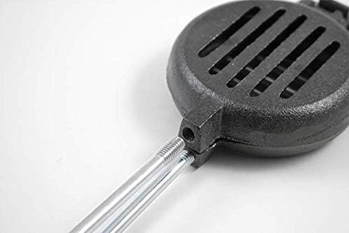 Coghlan's Pre-Seasoned Cast Iron Broiler with Removable Handles, Break-Apart Hinge – Ideal for Grilling Burgers, Steaks, and Roasting Vegetables Over Campfires or BBQs – Compact and Easy to Clean