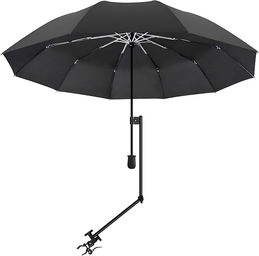 UPF 50+ Beach Umbrella with Adjustable Universal Clamp