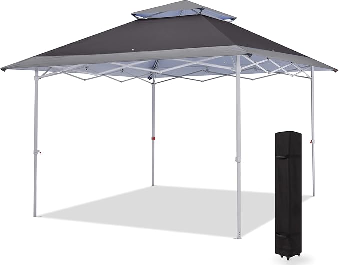 MASTERCANOPY 13x13 Pop-Up Canopy Tent Instant Shelter Outdoor Canopy with Wheeled Bag (Gray)