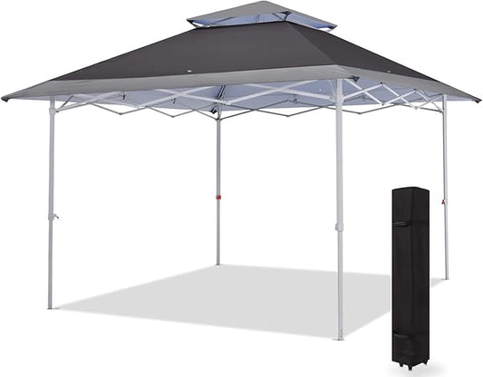 MASTERCANOPY 13x13 Pop-Up Canopy Tent Instant Shelter Outdoor Canopy with Wheeled Bag (Gray)