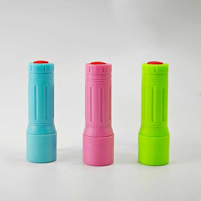 3 Pack 9-LED Mini Flashlight Bulk for Kids, Small Multicolor Flashlights with Lanyard, 9 AAA Batteries Included, for Hurricane Supplies Party Favors for Boys Girls