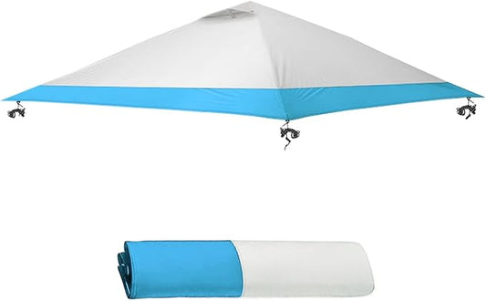 13x13 Canopy Replacement Top Cover,Single Tier Waterproof Instant Canopy Vented Top，Silver Coated Oxford Pop Up Canopy Replacement Cover for Outdoor Garden Camping(Top Only,396 * 396cm