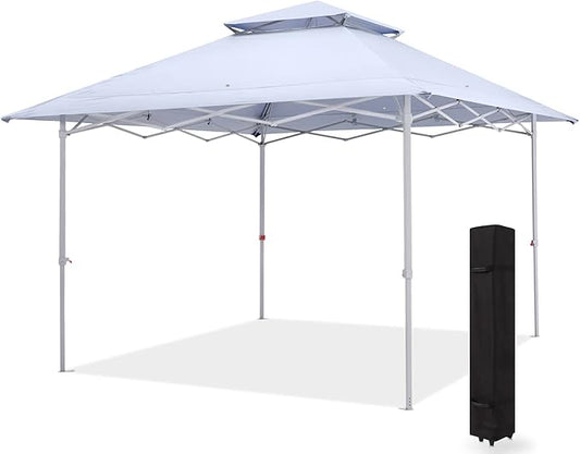 MASTERCANOPY 13x13 Pop-Up Canopy Tent Instant Shelter Outdoor Canopy with Wheeled Bag (White)
