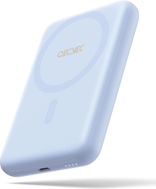 Magsafe Portable Charger, Ultra-Slim 10,000mAh Magnetic Wireless Portable Charger, PD 20W Fast Charging Power Bank, Magsafe-Compatible Battery Pack for iPhone Series (Blue)