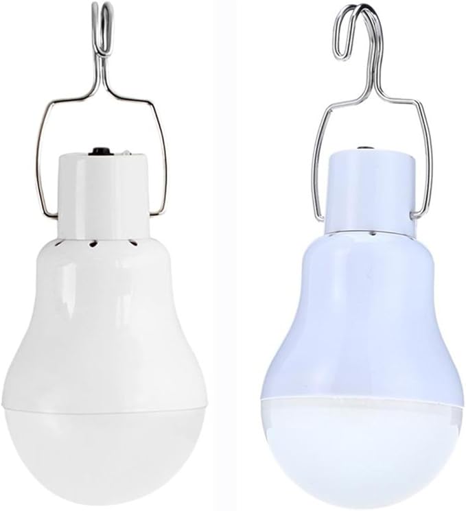Solar Powered Lamp Remote Control Portable Led Bulb Lights Solar Energy Panel Led Lighting for Camp Tent Night Fishing Emergency Lights Flash 350LM(Pack of 1+Remote Control)