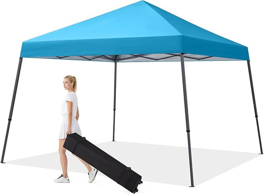 MASTERCANOPY Portable Pop Up Canopy Tent with Large Base (10x10,Sky Blue)