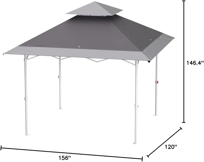 MASTERCANOPY 13x13 Pop-Up Canopy Tent Instant Shelter Outdoor Canopy with Wheeled Bag (Gray)