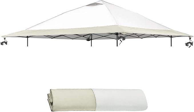 13x13 Canopy Replacement Top Cover,Single Tier Waterproof Instant Canopy Vented Top，Silver Coated Oxford Pop Up Canopy Replacement Cover for Outdoor Garden Camping(Top Only,396 * 396cm