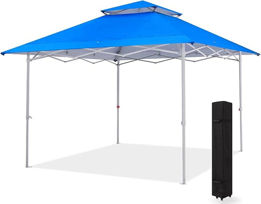 MASTERCANOPY 13x13 Pop-Up Canopy Tent Instant Shelter Outdoor Canopy with Wheeled Bag (Blue)