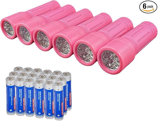 9-LED Mini Flashlight for Kids, Small Multicolor Flashlights with Lanyard, Batteries Included, for Hurricane Supplies Party Favors, Gift, Christmas Gifts Stocking Stuffers for Boys Girls