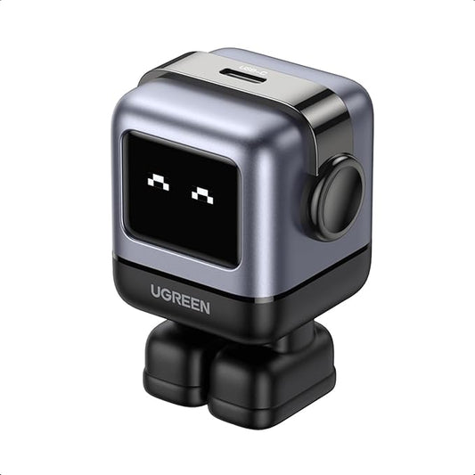 UGREEN Uno 30W USB C Charger Block, Compact Nexode Robot GaN Fast Charger for iPhone 16/15/14, Galaxy S25/S24/S23, Pixel 9/8/7, MacBook Air, iPad Pro (Black)
