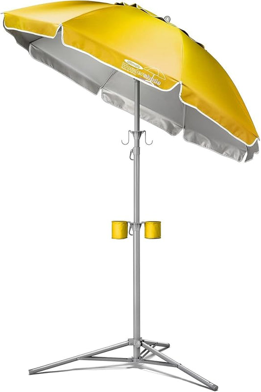 Wondershade Ultimate Portable Sun Shade Umbrella, Lightweight Adjustable Instant Sun Protection - Yellow
