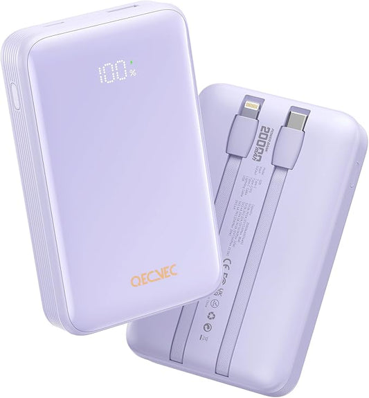 Portable Charger 20000mAh, 22.5W Power Bank Fast Charging, High Capacity Cell Phone Portable Power Banks with for iPhone, Samsung, Android etc, Travel Essential (Purple)