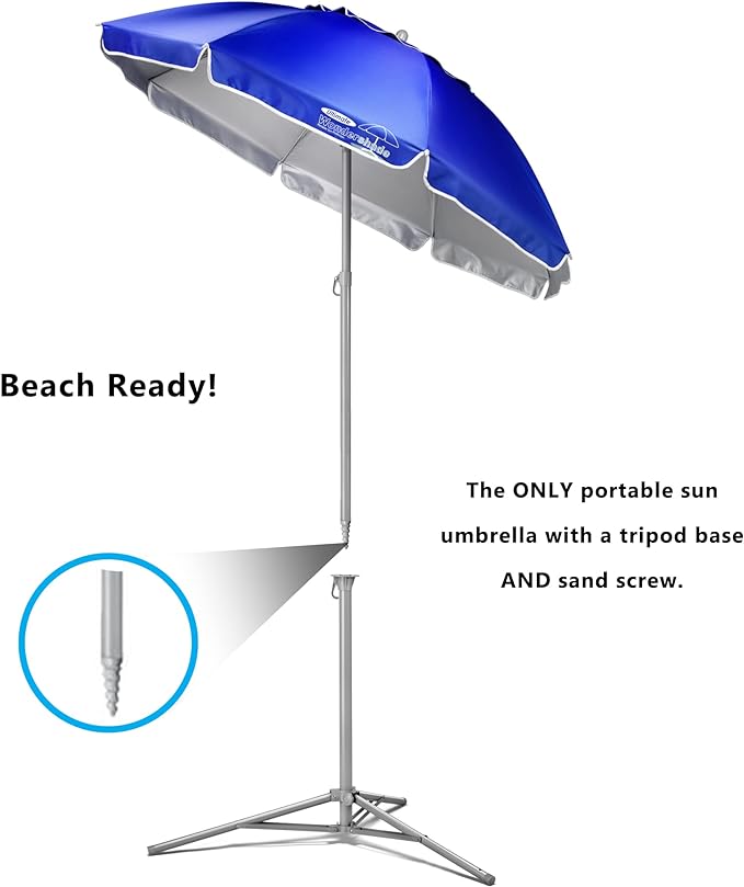 Wondershade Ultimate Portable Sun Shade Umbrella for Instant Lightweight and Adjustable Sun Protection - Blue