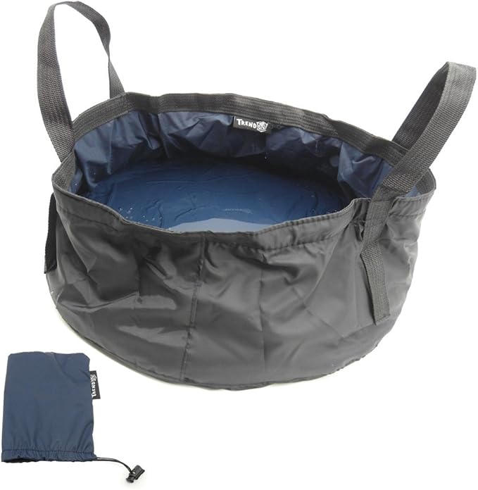 TRENDBOX Foldable Wash Basin Sink Water Bag Portable Mini 8.5L for Footbath Camping Hiking Outdoor Durable Design