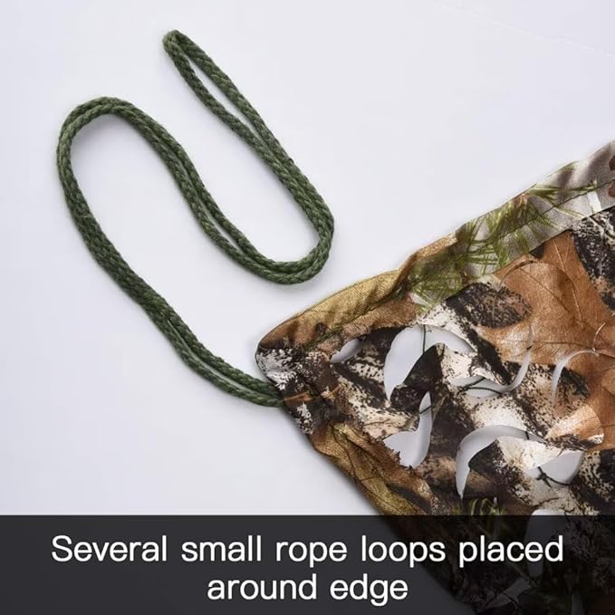 LOOGU Custom Woodland Camo Netting Camping Military Hunting Camouflage Net 6.5 x 10ft, 6.5 x 26ft, 10 x 10ft, 10 x 13ft, 10 x 16.5ft, 13 x 16.5ft, 16.5 x 20ft, 20 x 20ft