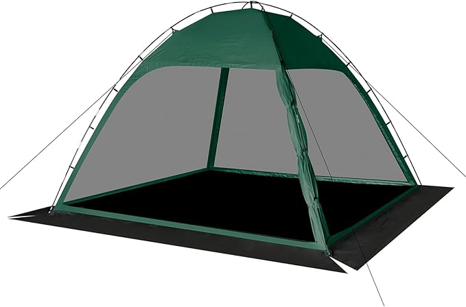 Screen Tent with Removable Floor, Siebwin Large 10'x10' Gazebos with Mosquito Netting and Removable Floor Sunproof Outdoor Canopy Tent for Backyard Party Outside Activities, Green