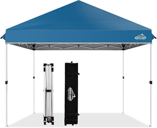 Pop up Canopy Tent,10x10 Instant Outdoor Canopy for Parties with Wheeled Bag(Sky Blue)