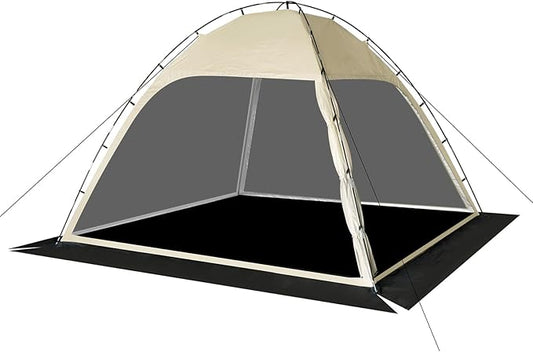 Screen Tent with Removable Floor, Siebwin Large 10'x10' Gazebos with Mosquito Netting and Removable Floor Sunproof Outdoor Canopy Tent for Backyard Party Outside Activities 1-Person Setup