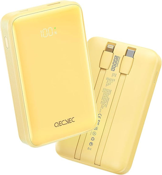 Portable Charger 20000mAh, 22.5W Power Bank Fast Charging, High Capacity Cell Phone Portable Power Banks with for iPhone, Samsung, Android etc, Travel Essential (Yellow)