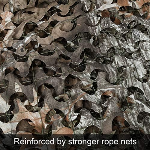 LOOGU Custom Woodland Camo Netting Camping Military Hunting Camouflage Net 6.5 x 10ft, 6.5 x 26ft, 10 x 10ft, 10 x 13ft, 10 x 16.5ft, 13 x 16.5ft, 16.5 x 20ft, 20 x 20ft