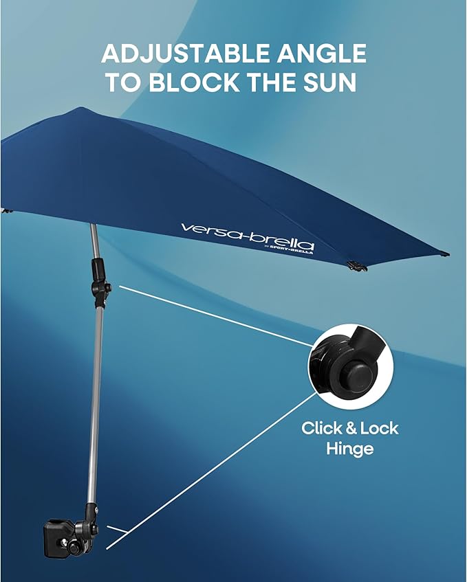 Sport-Brella Versa-Brella SPF 50+ Adjustable Umbrella with Universal Clamp