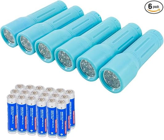 9-LED Mini Flashlight for Kids, Small Multicolor Flashlights with Lanyard, Batteries Included, for Hurricane Supplies Party Favors, Gift, Christmas Gifts Stocking Stuffers for Boys Girls