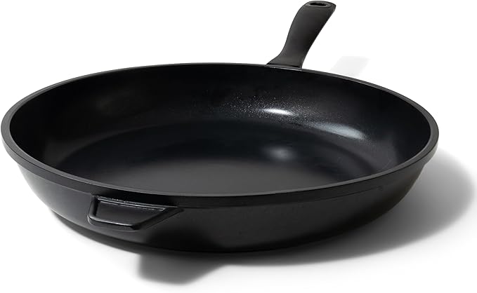 Alva Energy 12.6″ Non‑Toxic Ceramic Frying Pan – PFAS/PTFE‑Free, Induction‑Safe Recycled Aluminum – Fast, Even Heat with Stay‑Cool Handle, Lightweight for Everyday Cooking