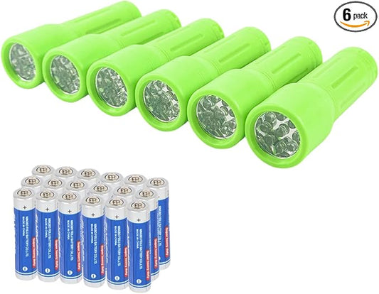 9-LED Mini Flashlight for Kids, Small Multicolor Flashlights with Lanyard, Batteries Included, for Hurricane Supplies Party Favors, Gift, Christmas Gifts Stocking Stuffers for Boys Girls