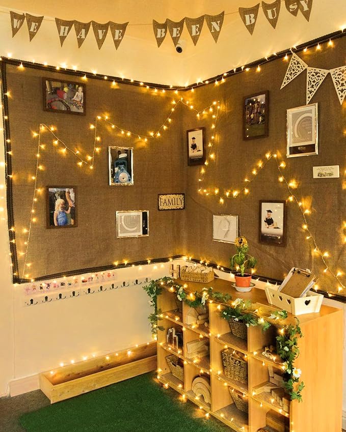 125FT 380 String Lights Indoor Outdoor Clear Wire, Plug in Christmas String Lights Connectable, Timer & Memory, Waterproof Twinkle Tree Light for Indoor Outdoor Classroom Patio Yard Holiday Decoration